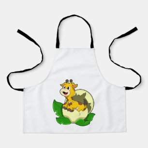 Delantal Giraffe con hojas y huevos