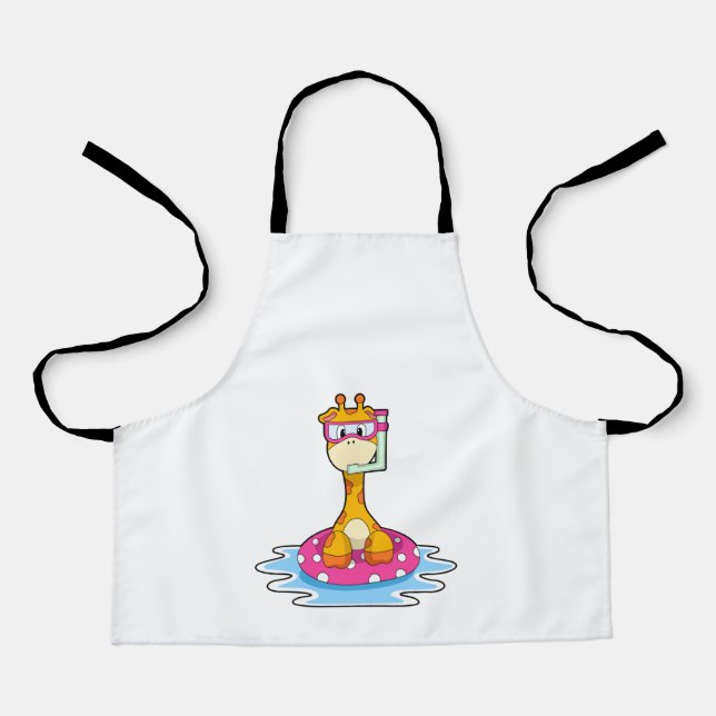 Delantal Giraffe en Natación con Snorkel (Anverso)
