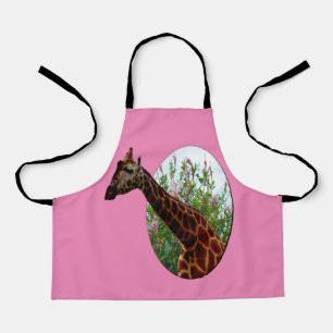 Delantal Giraffe Popout Art, Apron de impresión completa pa