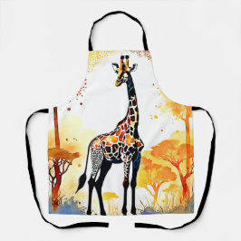 Delantal Giraffe Savannah Art