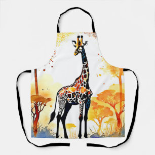 Delantal Giraffe Savannah Art