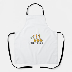 Delantal Giraffic Jam Funny Giraffe Giraffe Pun Cute
