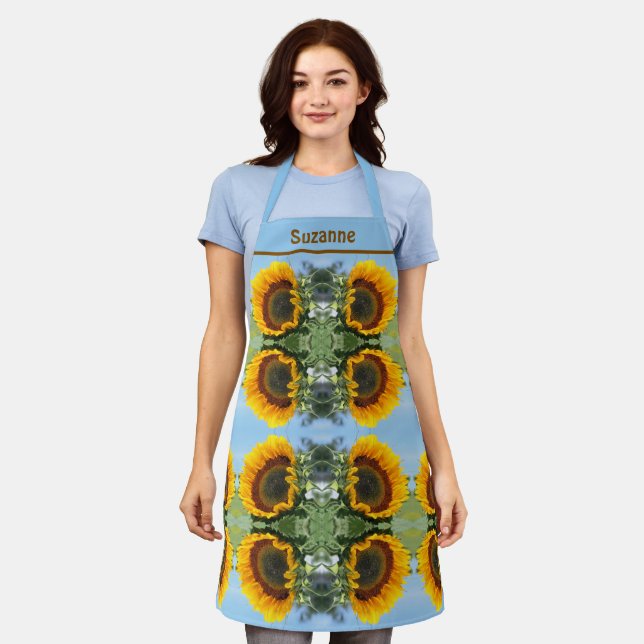 Delantal Girasol En Floral Sunshine Personalizado (Gastado)
