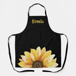 Delantal Girasol personalizado en negro