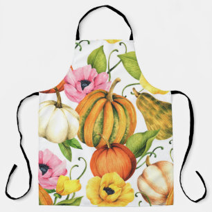 Delantal Girasoles de calabazas: diseño de patrones de acua