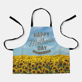 Delantal Girasoles Elegantes Floral Mejor Mamá