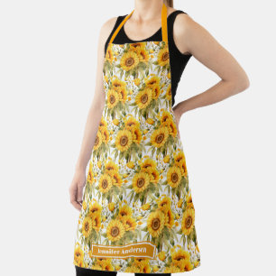 Delantal Girasoles femeninos Floral 