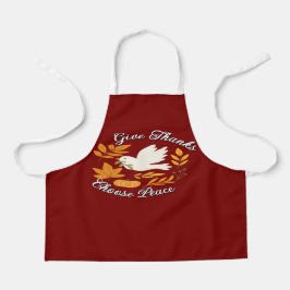 Delantal 'Give Thanks, Choose Peace' All-Over Print Apron