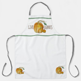 Delantal Give Thanks Pumpkin Harvest All-Over Print Apron