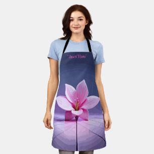 Delantal Gladioli Dimensional: Obra maestra rosa y púrpura