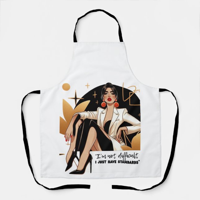 Delantal Glam Attitude – I Just Have Standards (Anverso)