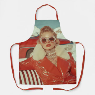 Delantal Glamoroso estilo retro invernal en un ambiente alp