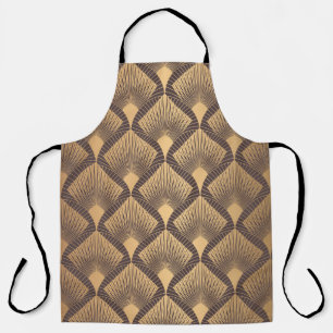 Delantal Glamour art déco: escalas de oro.