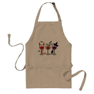 Delantal Glass de vino de Halloween