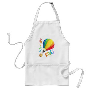 Delantal Globo aerostático divertido del Orgullo Gay con pa