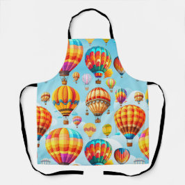 Delantal Globo de aire caliente de vuelo colorido