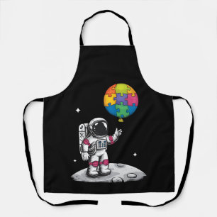 Delantal Globo de astronauta autista Espacio Conciencia sob