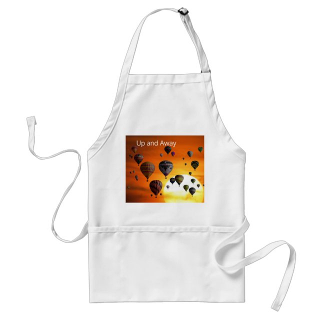 Delantal Globos de aire caliente en vuelo (Frente)