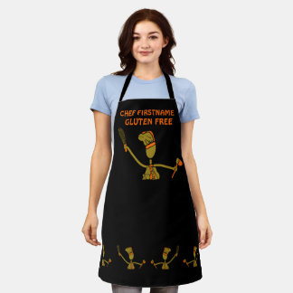 Delantal Gluten Free Joyful Chef Olive con Naranja