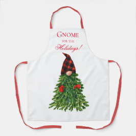 Delantal Gnome for Holidays Christmas Tree Script Cute