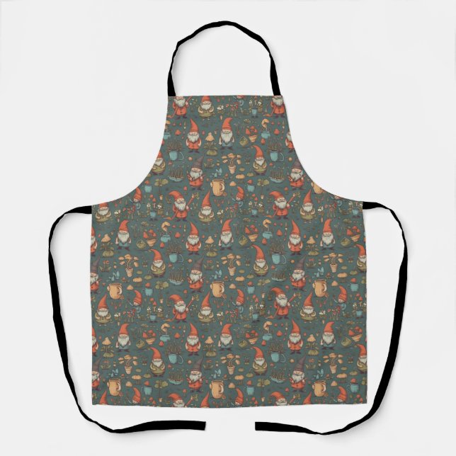 Delantal Gnome Garden All-Over Print Apron (Anverso)