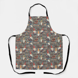 Delantal Gnome Garden All-Over Print Apron