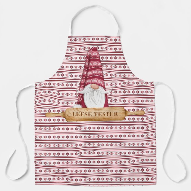 Delantal Gnome nórdico | Lefse Tester Apron (Anverso)