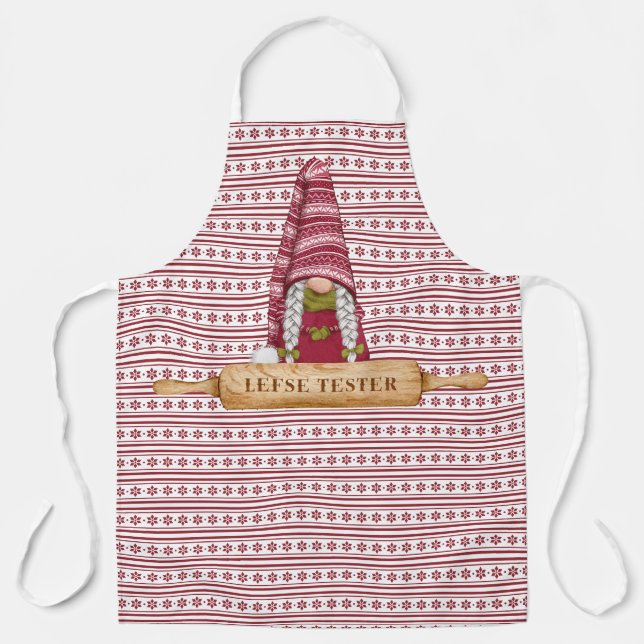 Delantal Gnome nórdico | Lefse Tester Apron (Anverso)