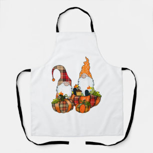 Delantal Gnomes de calabaza caen otoño cute Halloween