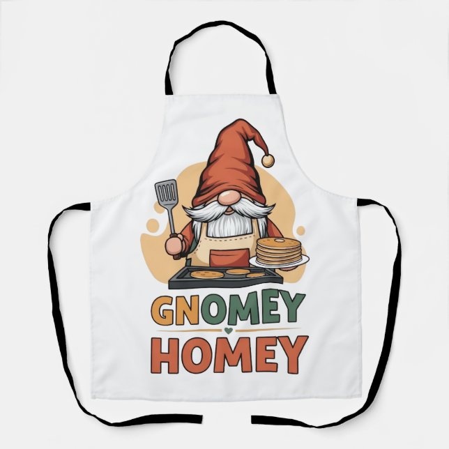 Delantal Gnomey homey pancakes design (Anverso)