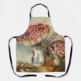 Delantal gnomo de acuarela