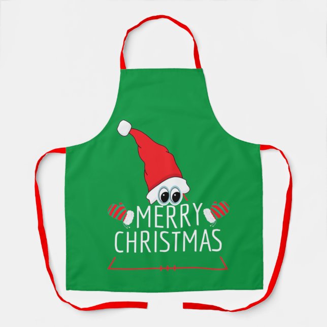 Delantal Gnomo de Navidad All-Over Print Apron (Anverso)
