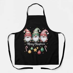 Delantal Gnomos Luces de Navidad Familia Gnomo Navidad Empa