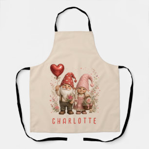 Delantal Gnomos personalizados del Día de San Valentín con
