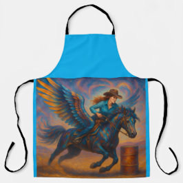 Delantal Go Fast! Barrel Racing All-Over Print Apron