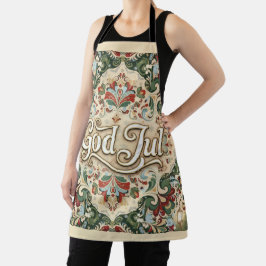 Delantal God Jul Norwegian Norway Christmas Apron
