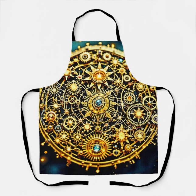 Delantal Golden Clockwork Celestial Art (Anverso)