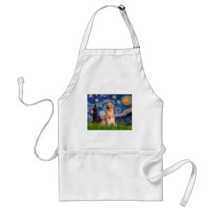 Delantal Golden Retriever 8 - Noche estrellada
