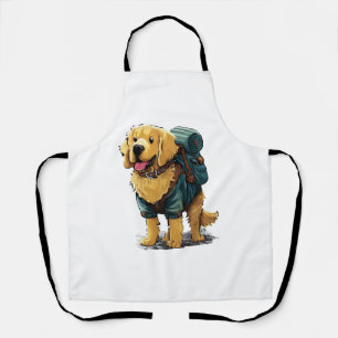 Delantal Golden Retriever caminando y acampando