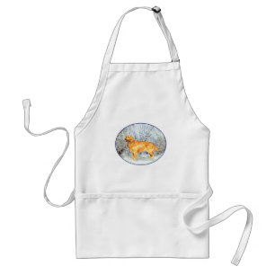 Delantal Golden Retriever en Invierno