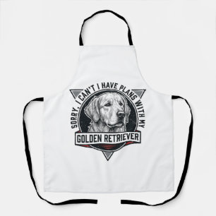 Delantal Golden Retriever Lo siento, tengo planes Amante de