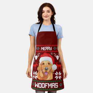 Delantal Golden Retriever Merry Woofmas Sweatshirt Dog
