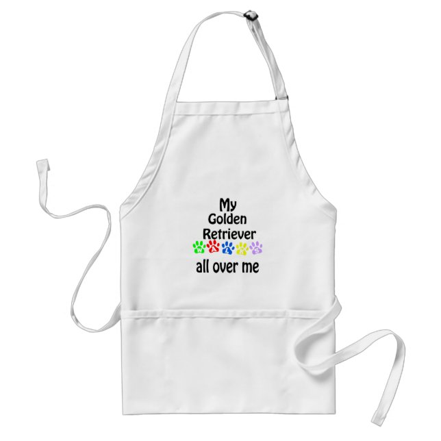 Delantal Golden Retriever Walks Apron (Frente)