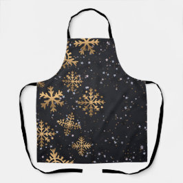 Delantal Golden snowflakes