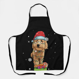 Delantal Goldendoodle Christmas Santa Funny Dog Lover Gift