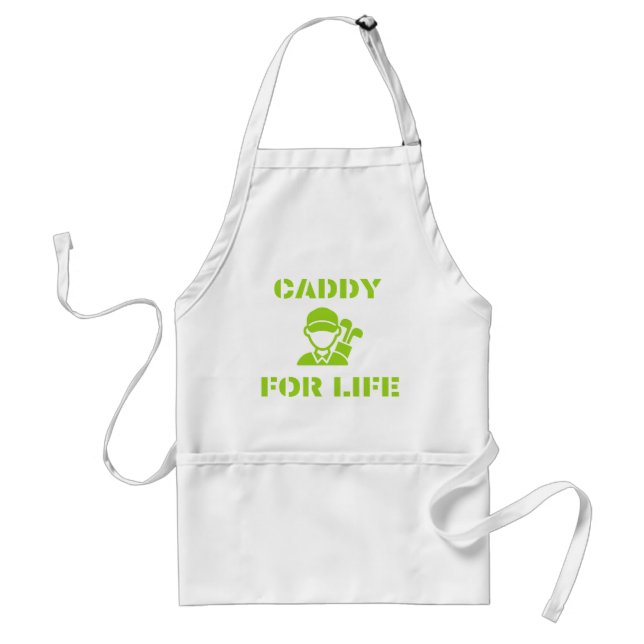 Delantal Golf Caddy for Life Quote Lime Green (Frente)