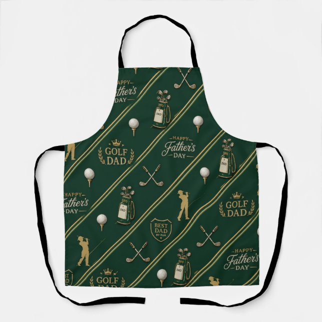 Delantal Golf Father's Day for Dad Golfer (Anverso)