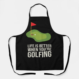 Delantal Golf Funny Life es mejor cuando juegas golf