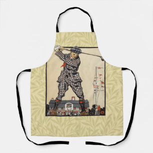 Delantal Golf Golfer Vintage Antiguo Golfing