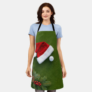 Delantal Golf Navidad tematizado en hierba verde
